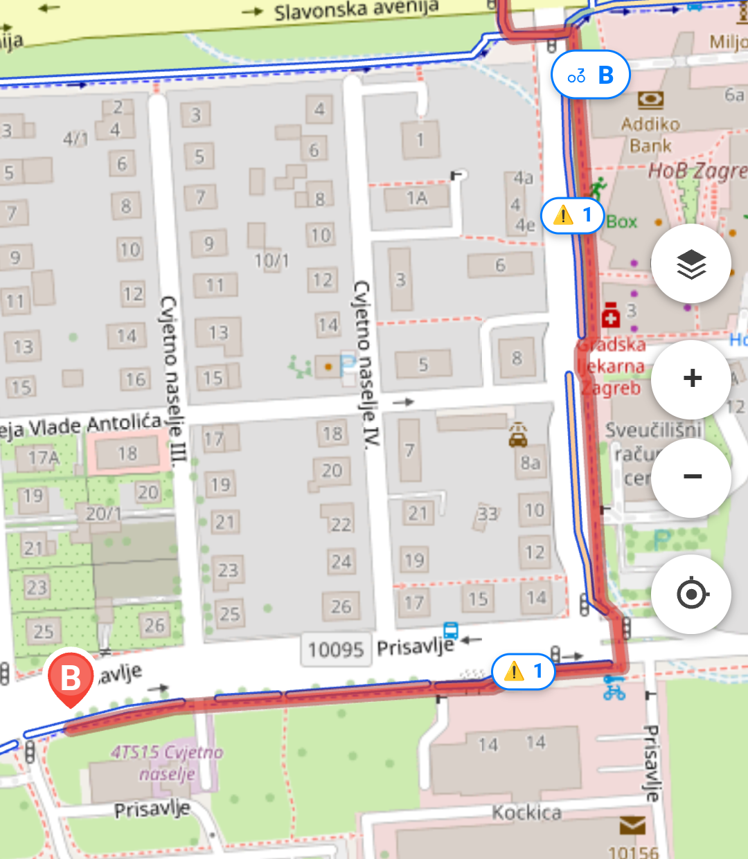 Pregled rute i navigacije u aplikaciji